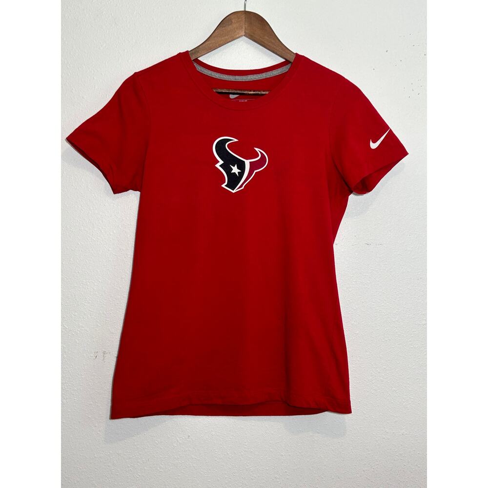Women's Nike Reed Slim Fit Texans T-Shirt Red Size L